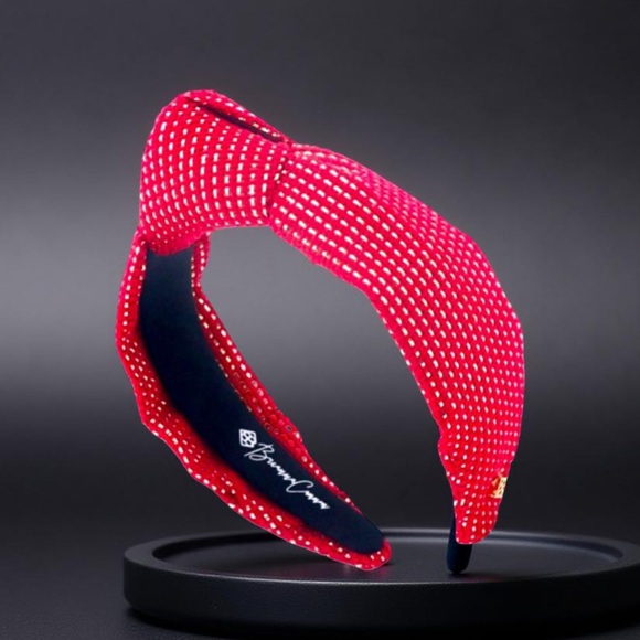 Brianna Cannon Red and Gold Headband Tweed Adult New - Picture 5 of 12